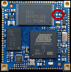 The pins that must be short for rom boot