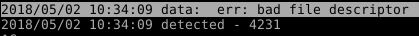 An error message!